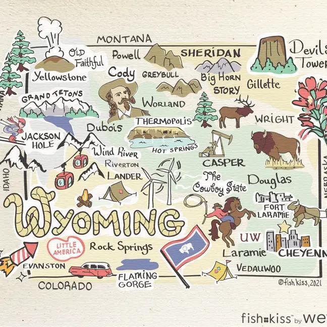 Wet It! Fishkiss State Swedish Cloth & Tea Towels