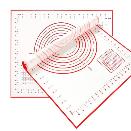 2 Pack Non-Stick Silicone Pastry Baking Mat 15.7'x19.7'inch