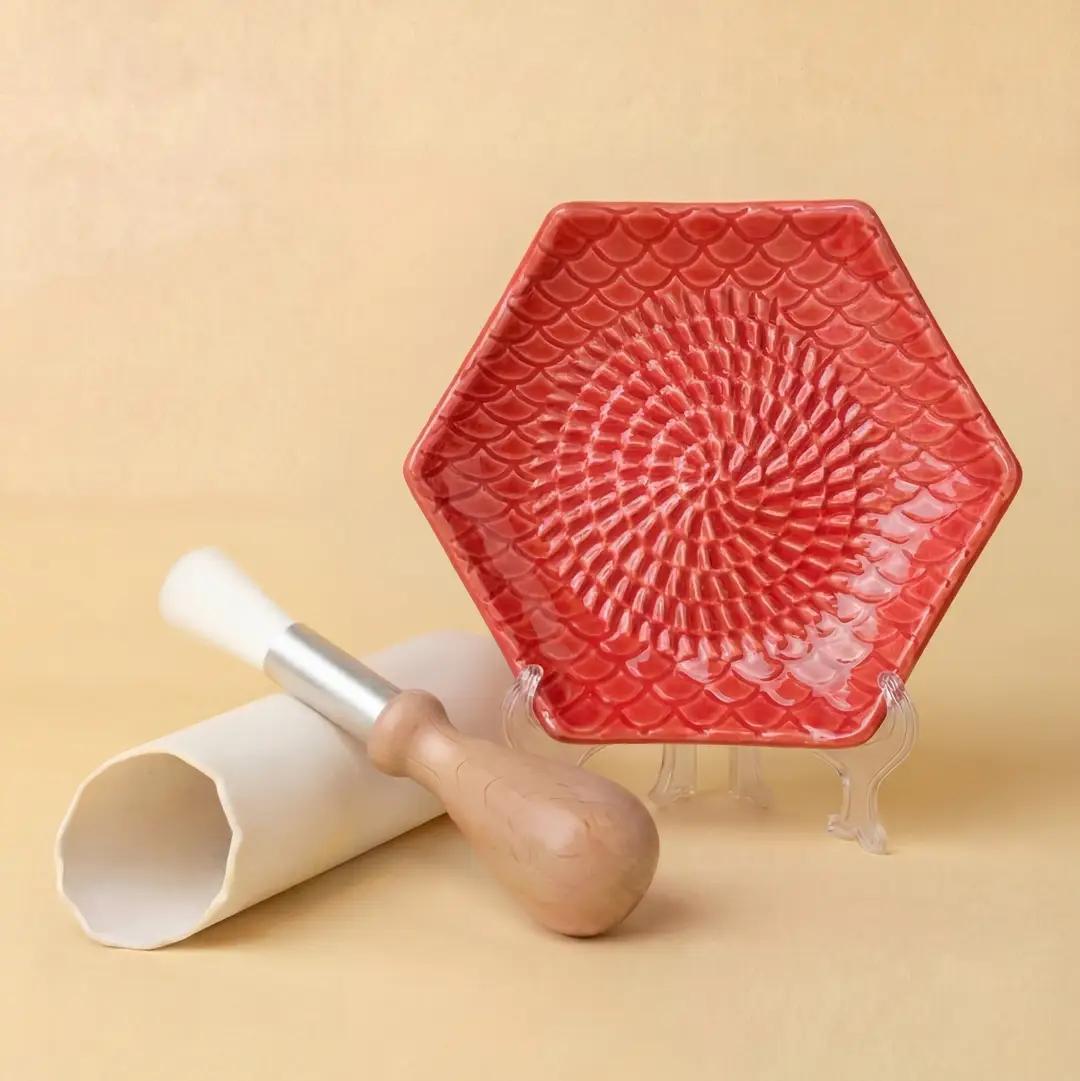Ceramic Garlic Grater  3-Piece Set