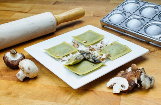 Wild Mushroom Ravioli in Cracked Pepper Egg Dough