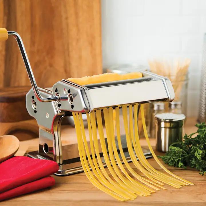 Stainless Steel Pasta Maker Machine, 8" X 14" X 6.5"