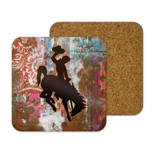 Wyoming Bucking Horse Tabletop Coasters