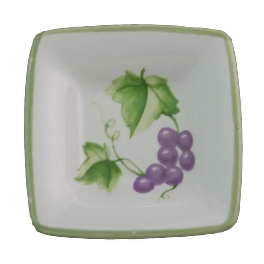 Small Square Bowl - Grape Vine