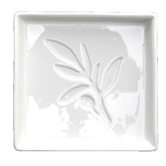 Small Graphic Plate - White