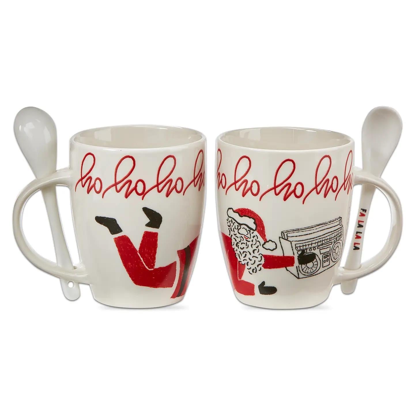 Hohoho Santa Mug W Spoon