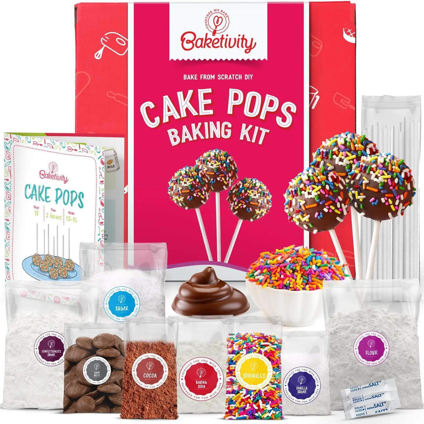 Cake Pops Kit For Kids, Diy Cake Pop Kit Makes 10-12