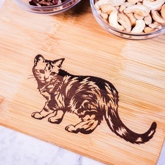 Kitty Cat Engraved Cutting Board