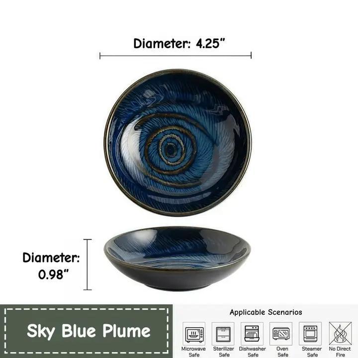 Plume Shadow Ceramic Dipping/Sauce Dish (4.25")