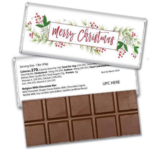 Holiday Belgian Milk Chocolate Bar