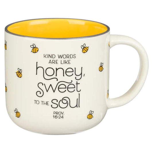 White/Yellow Bees Coffee Mug