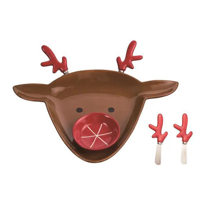 Reindeer Chip & Dip Set