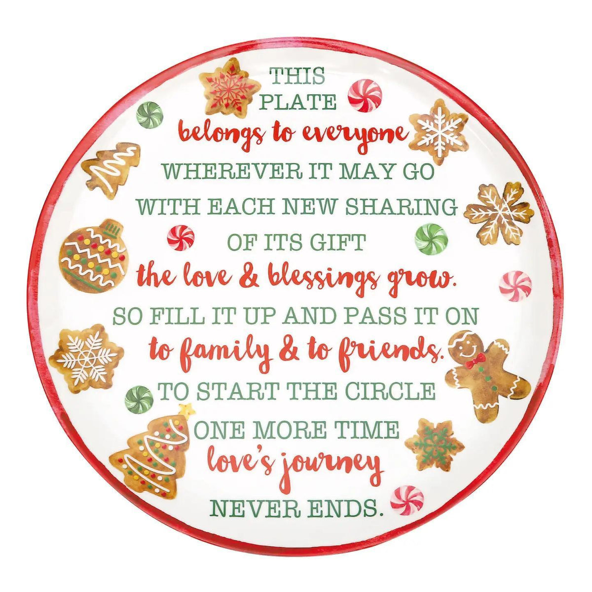 Gingerbread Man "the Giving Plate"