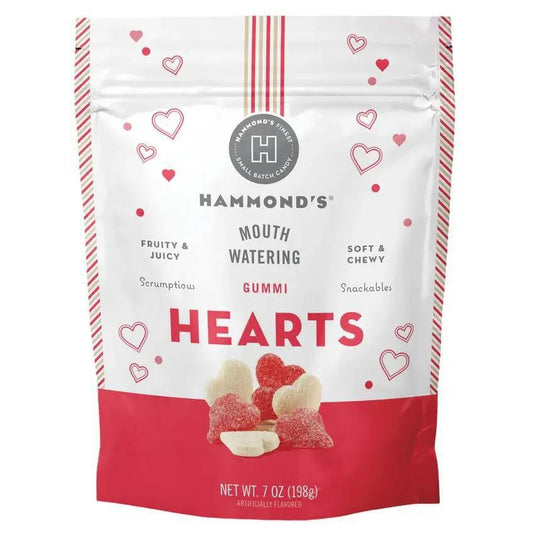 Red & White Hearts Gummi Candy