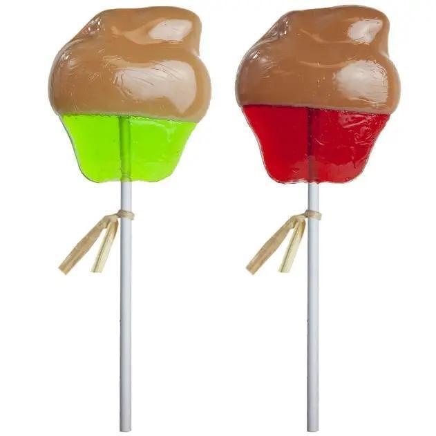 Caramel-Dipped Apple Lollipops