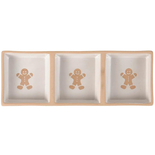 Gingerbread Man Tidbit Tray