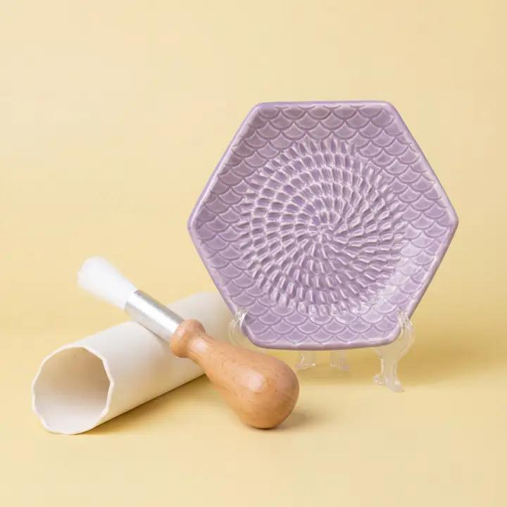 Ceramic Garlic Grater  3-Piece Set