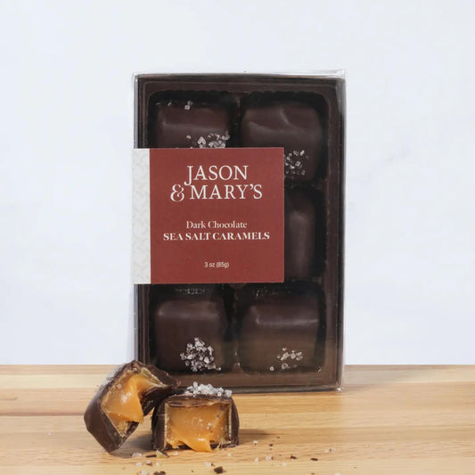 Dark Chocolate Sea Salt Caramels Gift Box