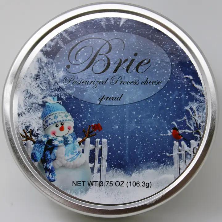 Brie Cheese spread in a a snowman Hoop