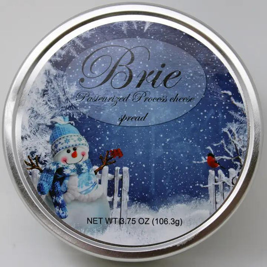 Brie Cheese spread in a a snowman Hoop
