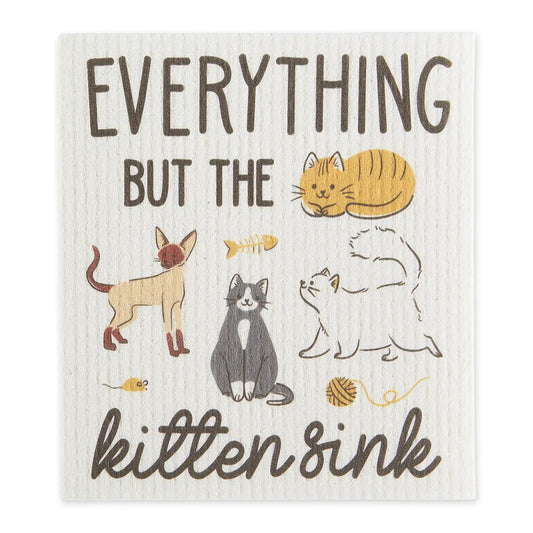 Everything But the Kitten Sink Swedish Dishcloth