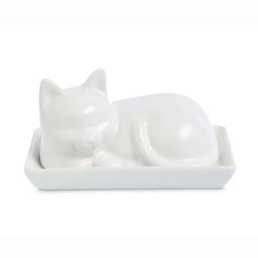 Cat Butter Dish with Lid