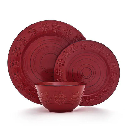 Red Snowflakes IND Tableware