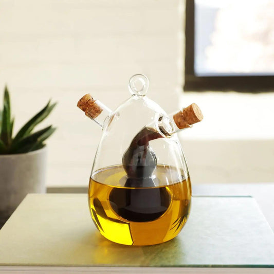 Glass Oil & Vinegar Cruet Dispenser