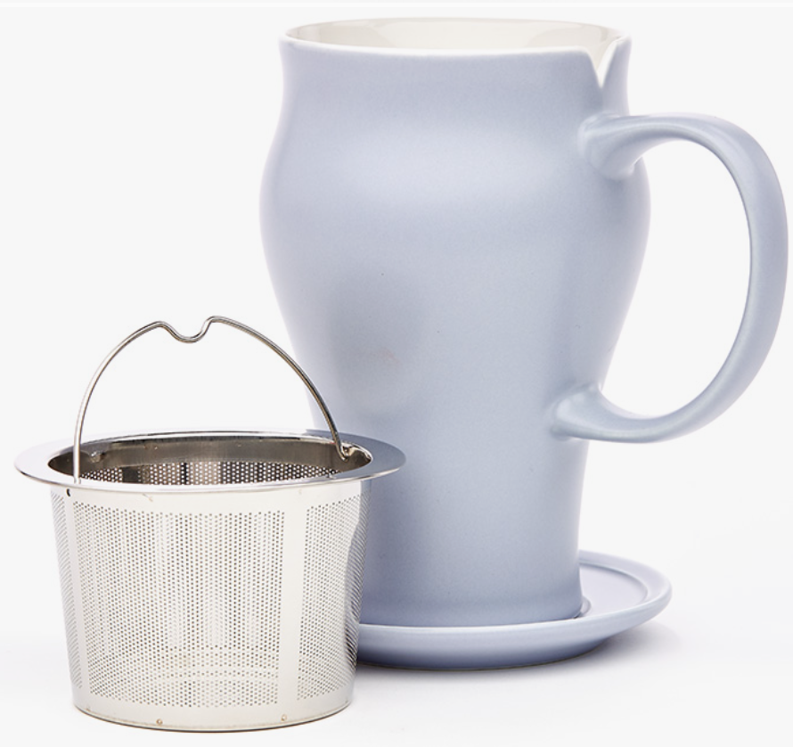 Satin Tea Mug w/Stainless Steel Infuser