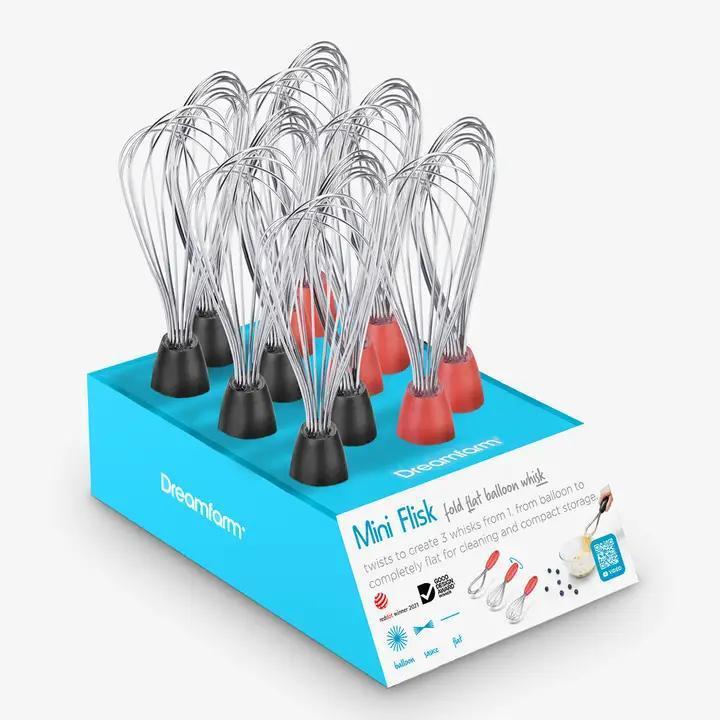 Mini Flisk® - 3-in-1 Mini Fold Flat Balloon Whisk - CDU default