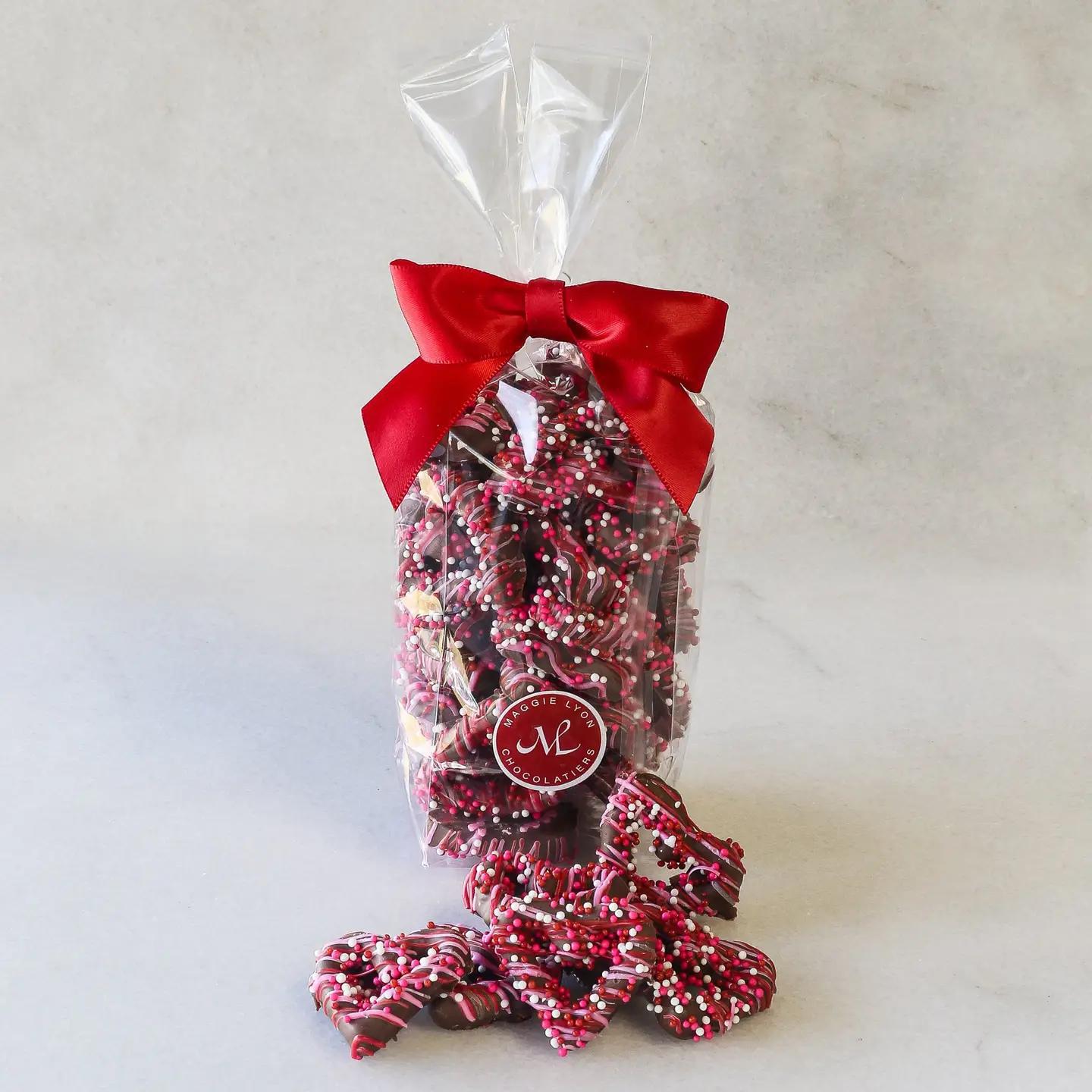Milk Chocolate Covered Heart Shaped Pretzel
