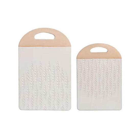 Stoneware Serving Board Set of 2 - Fall Harvest