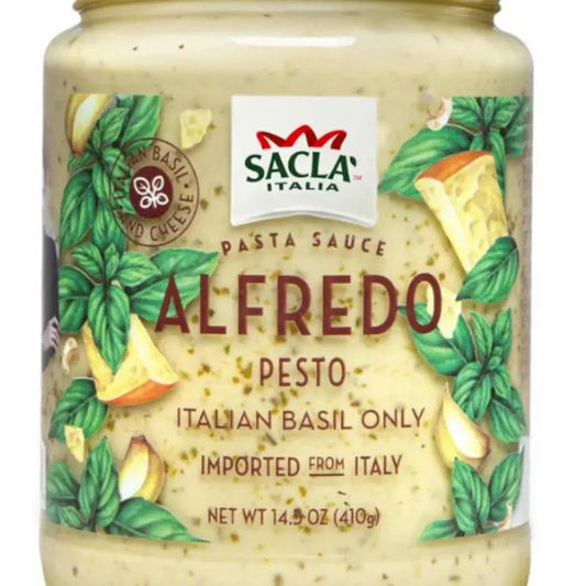 Basil Pesto Alfredo White Pasta Sauce