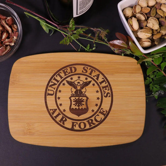 United States Air Force Engraved Bamboo Cutting Board