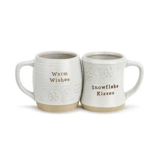 Snowflake Kisses Warm Wished Set Of 2 Mugs