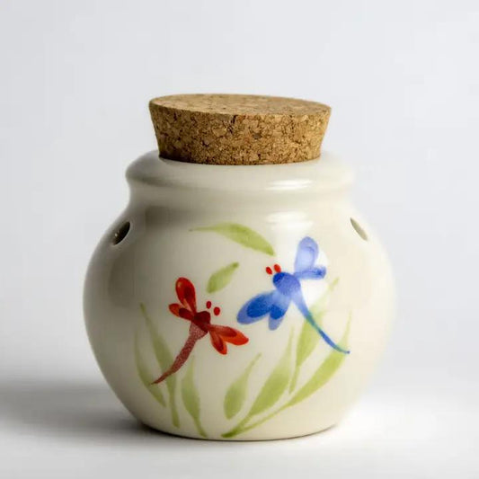 Garlic Keeper / Storage Jar: Dragonfly