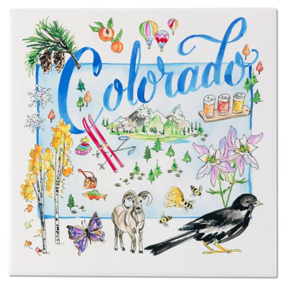 State 8" Ceramic Trivet