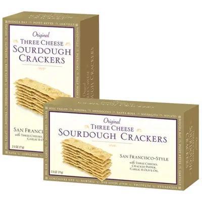 3 Cheese Sourdough Crackers