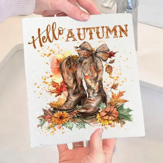 Avery Lane Fall Swedish Dish Cloth