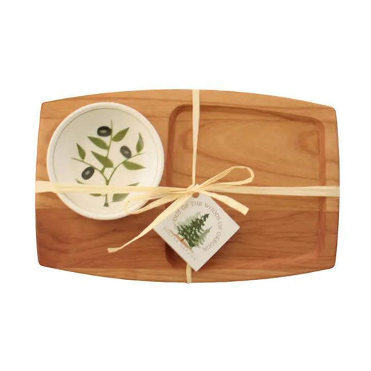 Appetizer Board with Bowl - Olive Branch