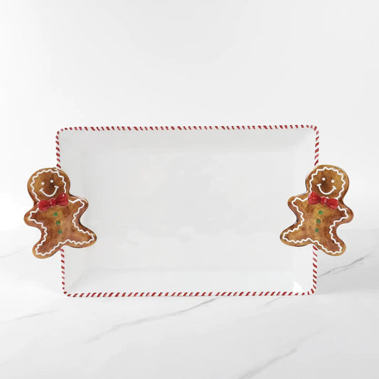 Gingerbread Man Rectangle Serving Tray