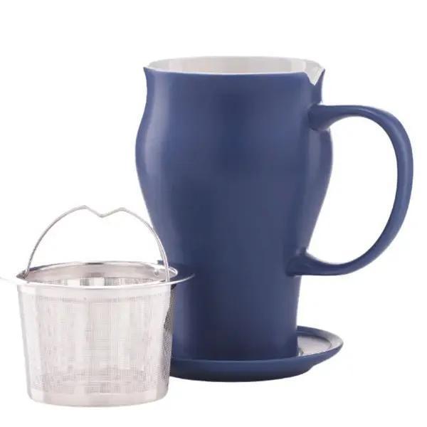 Satin Tea Mug w/Stainless Steel Infuser