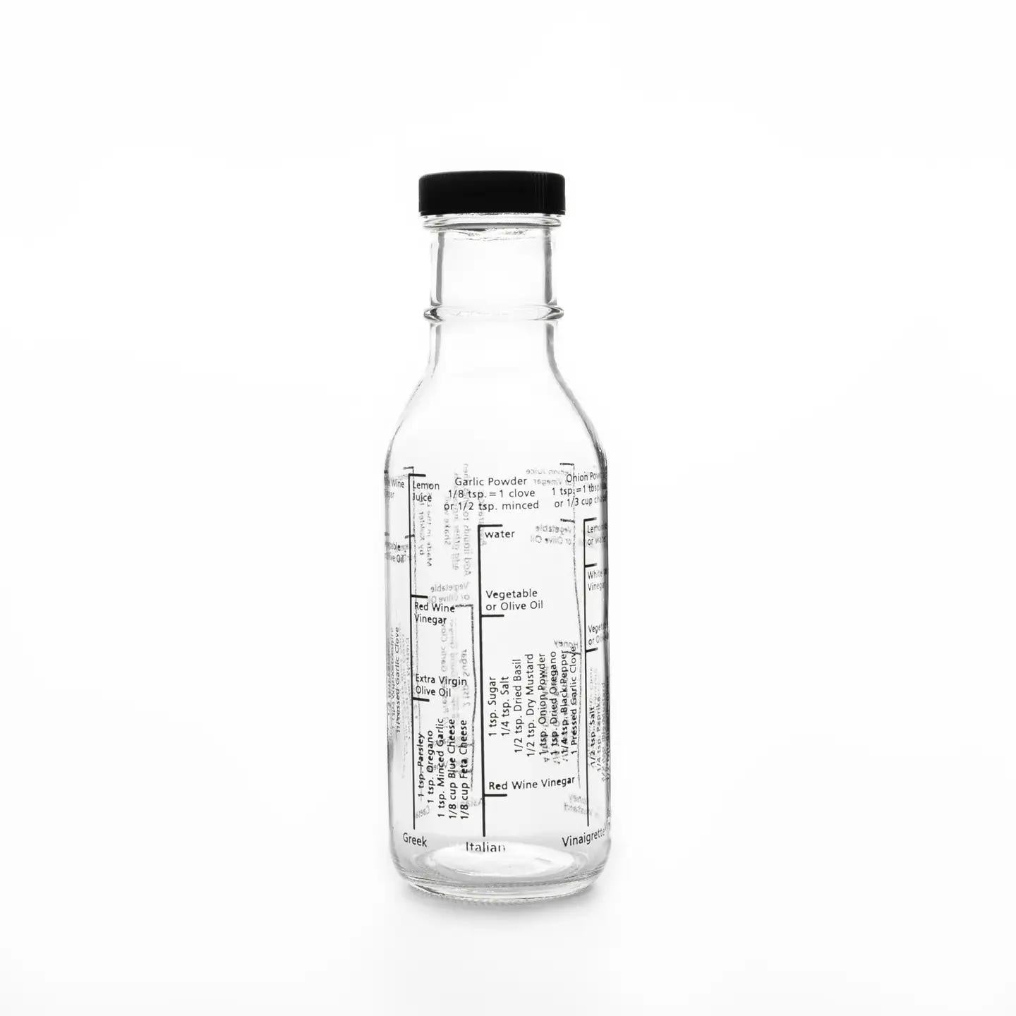 Fox Run Glass Salad Dressing Shaker Bottle