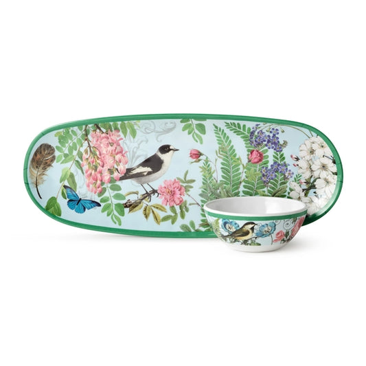 Melamine Chips & Dip Set Sparrow