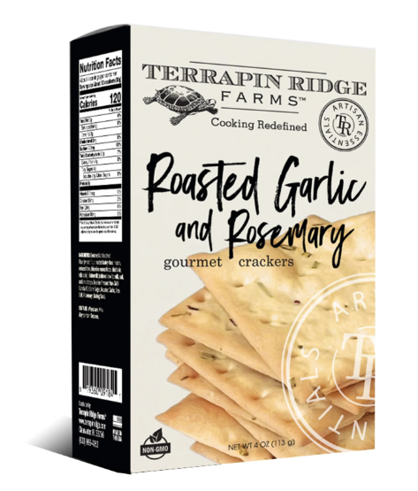 Roasted Garlic & Rosemary Crackers