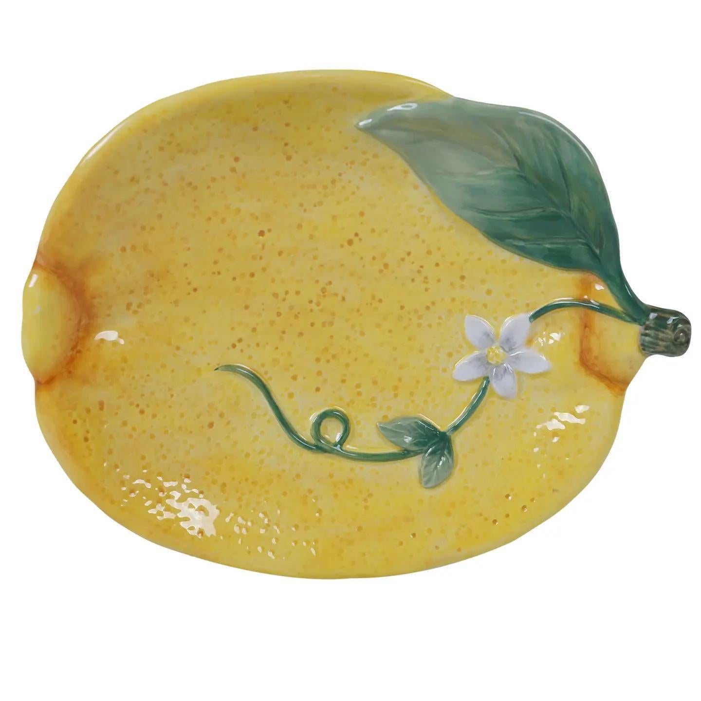 3-D Lemon Dessert Plate