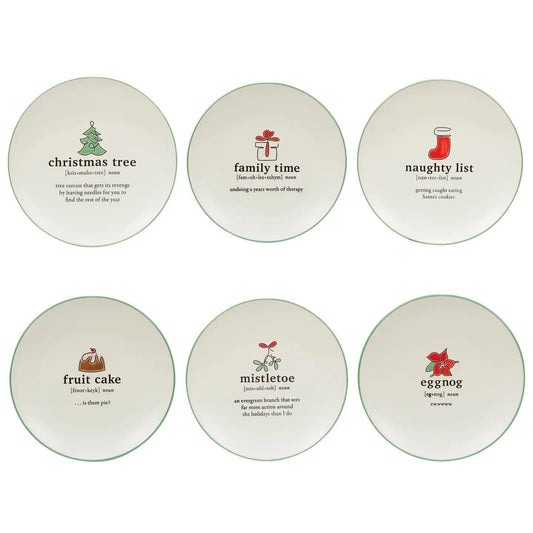 Christmas Funny Sayings Dessert Plate