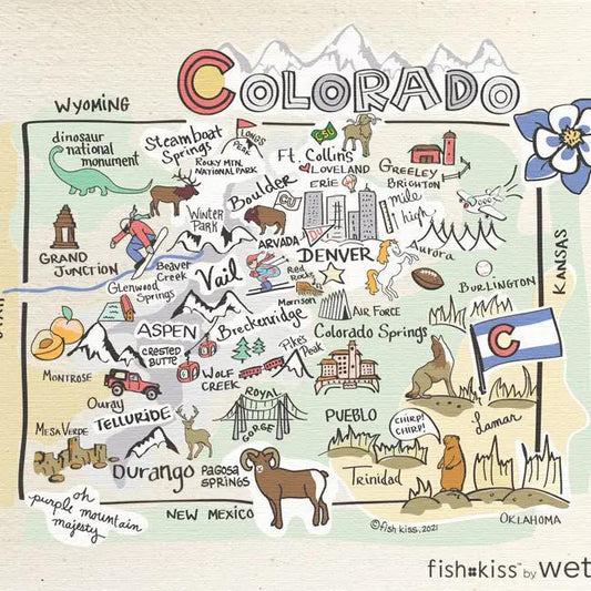 Wet It! Fishkiss State Swedish Cloth & Tea Towels