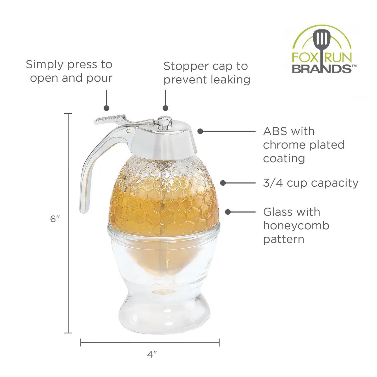 Glass Honey Syrup Dispenser